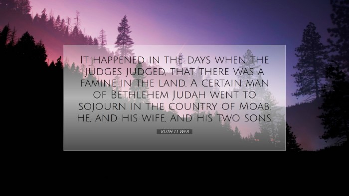 Picture 07 - Ruth 1:1 WEB Desktop Wallpaper - It happened in the days when the judges judged, - Desktop Bible Verse Wallpaper