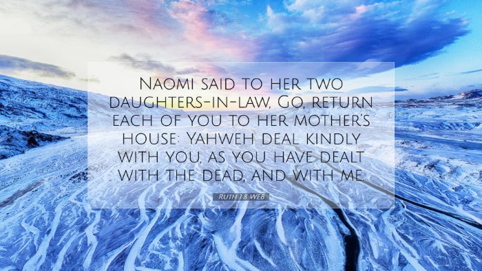 Picture 07 - Ruth 1:8 WEB Desktop Wallpaper - Naomi said to her two daughters-in-law, Go, - Desktop Bible Verse Wallpaper
