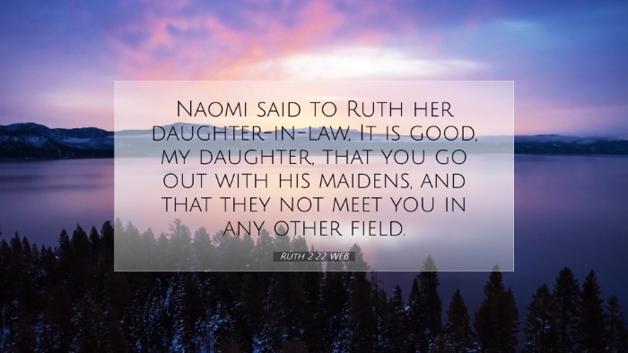Picture 07 - Ruth 2:22 WEB Desktop Wallpaper - Naomi said to Ruth her daughter-in-law, It is - Desktop Bible Verse Wallpaper