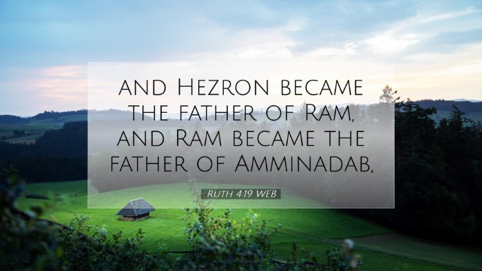 Picture 07 - Ruth 4:19 WEB Desktop Wallpaper - and Hezron became the father of Ram, and Ram - Desktop Bible Verse Wallpaper