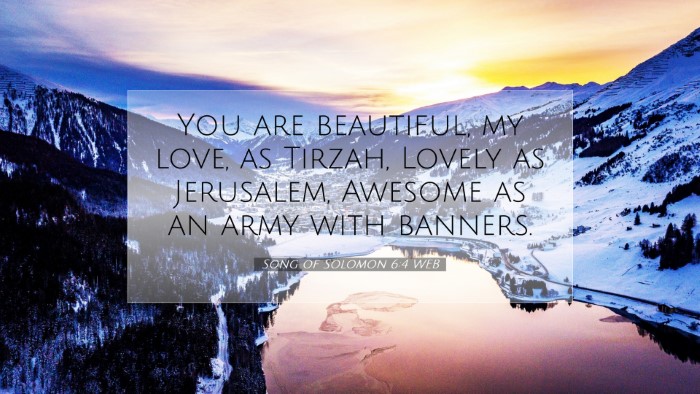 Picture 07 - Song of Solomon 6:4 WEB Desktop Wallpaper - You are beautiful, my love, as Tirzah, Lovely as - Desktop Bible Verse Wallpaper