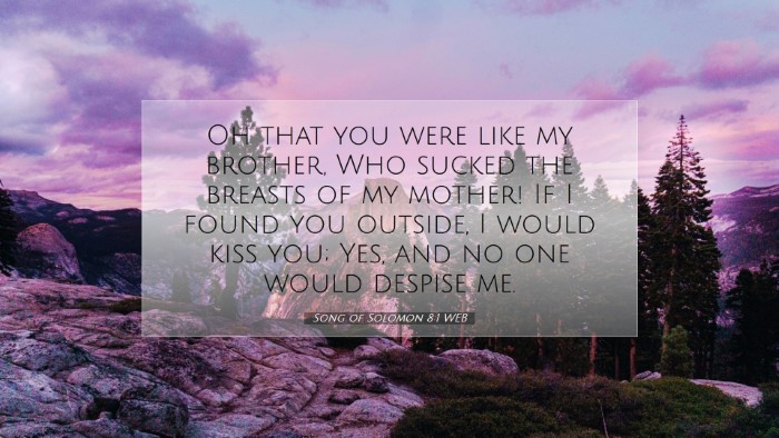 Picture 07 - Song of Solomon 8:1 WEB Desktop Wallpaper - Oh that you were like my brother, Who sucked the - Desktop Bible Verse Wallpaper