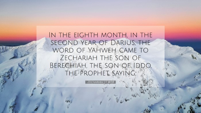 Picture 07 - Zechariah 1:1 WEB Desktop Wallpaper - In the eighth month, in the second year of - Desktop Bible Verse Wallpaper