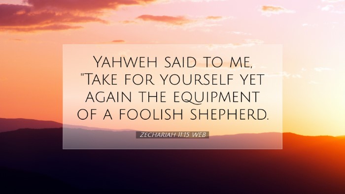 Picture 07 - Zechariah 11:15 WEB Desktop Wallpaper - Yahweh said to me, 