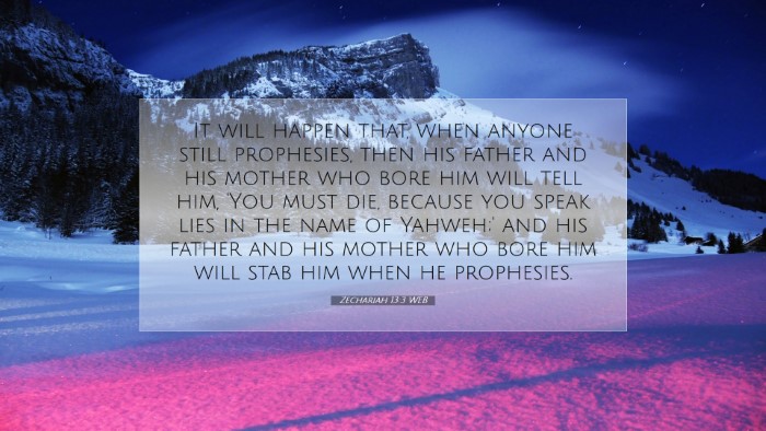 Picture 07 - Zechariah 13:3 WEB Desktop Wallpaper - It will happen that, when anyone still - Desktop Bible Verse Wallpaper