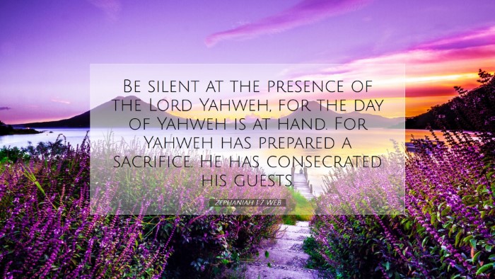 Picture 07 - Zephaniah 1:7 WEB Desktop Wallpaper - Be silent at the presence of the Lord Yahweh, for - Desktop Bible Verse Wallpaper