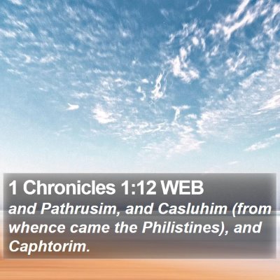 1 Chronicles 1:12 WEB Bible Verse Image