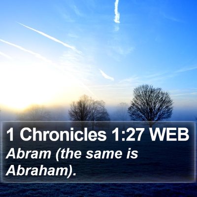 1 Chronicles 1:27 WEB Bible Verse Image