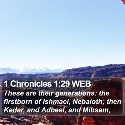 1 Chronicles 1:29 WEB Bible Verse Image