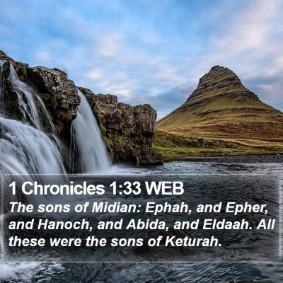 1 Chronicles 1:33 WEB Bible Verse Image