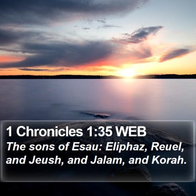 1 Chronicles 1:35 WEB Bible Verse Image