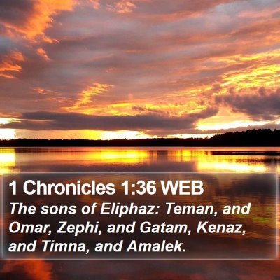 1 Chronicles 1:36 WEB Bible Verse Image