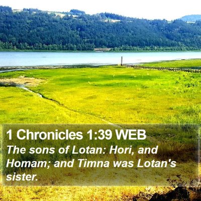 1 Chronicles 1:39 WEB Bible Verse Image