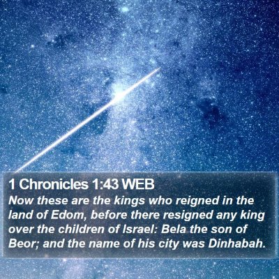 1 Chronicles 1:43 WEB Bible Verse Image