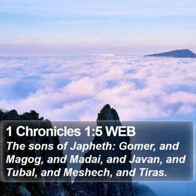 1 Chronicles 1:5 WEB Bible Verse Image
