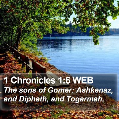 1 Chronicles 1:6 WEB Bible Verse Image