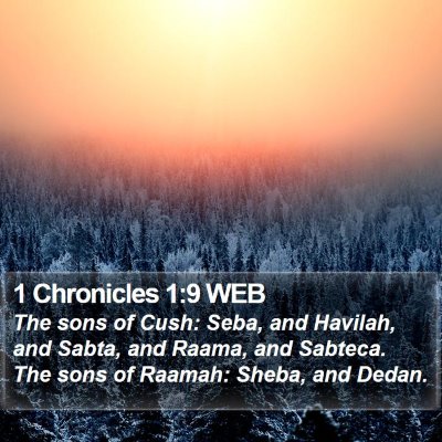 1 Chronicles 1:9 WEB Bible Verse Image