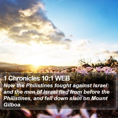 1 Chronicles 10:1 WEB Bible Verse Image