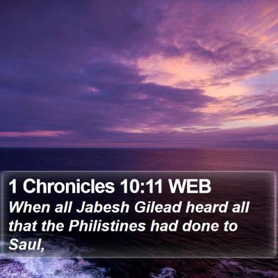 1 Chronicles 10:11 WEB Bible Verse Image