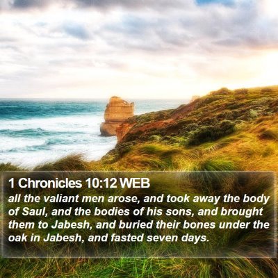 1 Chronicles 10:12 WEB Bible Verse Image