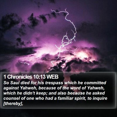 1 Chronicles 10:13 WEB Bible Verse Image