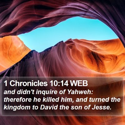 1 Chronicles 10:14 WEB Bible Verse Image