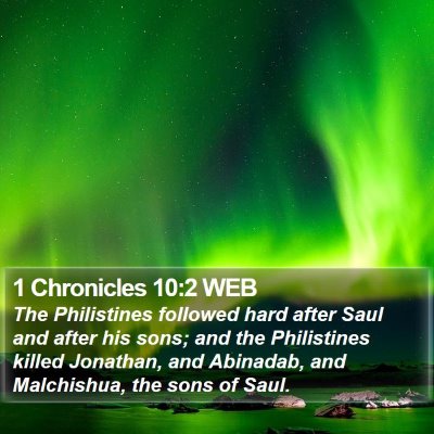 1 Chronicles 10:2 WEB Bible Verse Image
