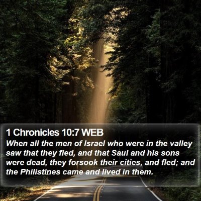 1 Chronicles 10:7 WEB Bible Verse Image