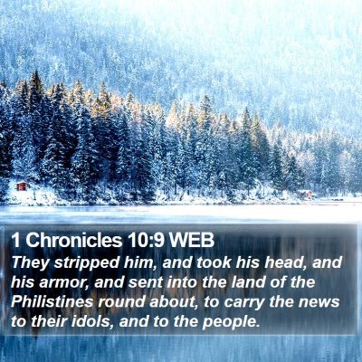 1 Chronicles 10:9 WEB Bible Verse Image