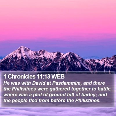 1 Chronicles 11:13 WEB Bible Verse Image