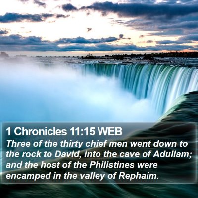 1 Chronicles 11:15 WEB Bible Verse Image
