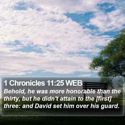 1 Chronicles 11:25 WEB Bible Verse Image