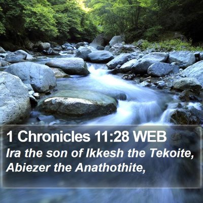 1 Chronicles 11:28 WEB Bible Verse Image