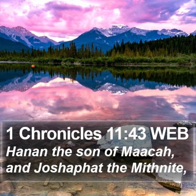 1 Chronicles 11:43 WEB Bible Verse Image