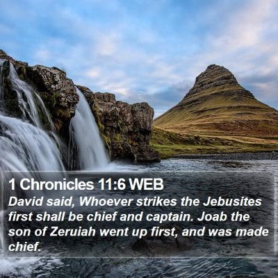 1 Chronicles 11:6 WEB Bible Verse Image