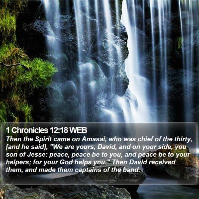 1 Chronicles 12:18 WEB Bible Verse Image