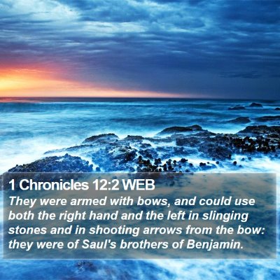 1 Chronicles 12:2 WEB Bible Verse Image