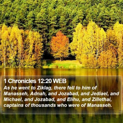 1 Chronicles 12:20 WEB Bible Verse Image