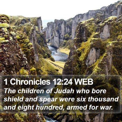 1 Chronicles 12:24 WEB Bible Verse Image
