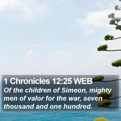 1 Chronicles 12:25 WEB Bible Verse Image