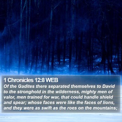 1 Chronicles 12:8 WEB Bible Verse Image