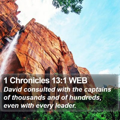 1 Chronicles 13:1 WEB Bible Verse Image