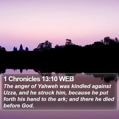 1 Chronicles 13:10 WEB Bible Verse Image