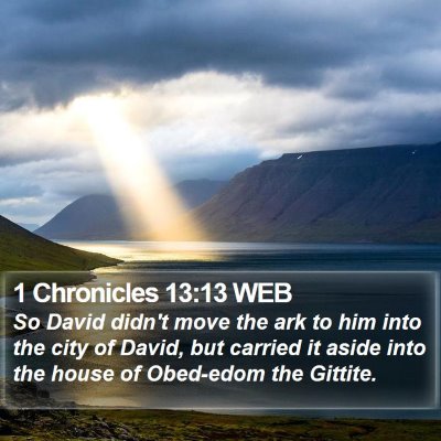 1 Chronicles 13:13 WEB Bible Verse Image