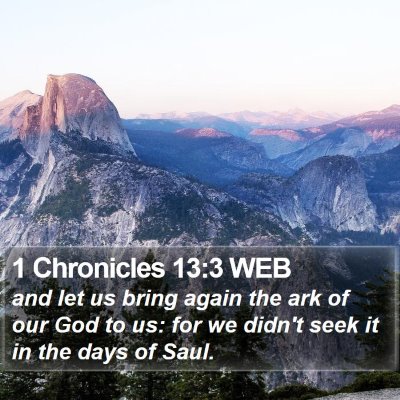 1 Chronicles 13:3 WEB Bible Verse Image