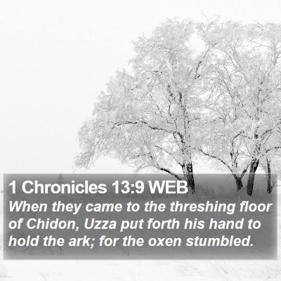 1 Chronicles 13:9 WEB Bible Verse Image