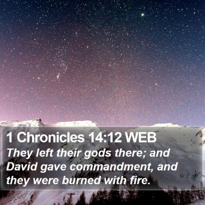 1 Chronicles 14:12 WEB Bible Verse Image