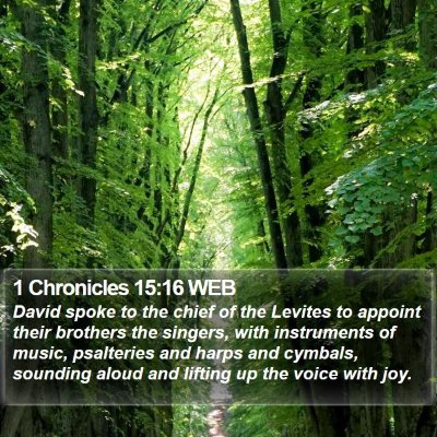 1 Chronicles 15:16 WEB Bible Verse Image