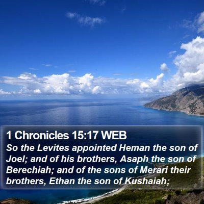 1 Chronicles 15:17 WEB Bible Verse Image