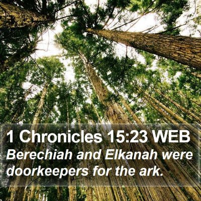 1 Chronicles 15:23 WEB Bible Verse Image